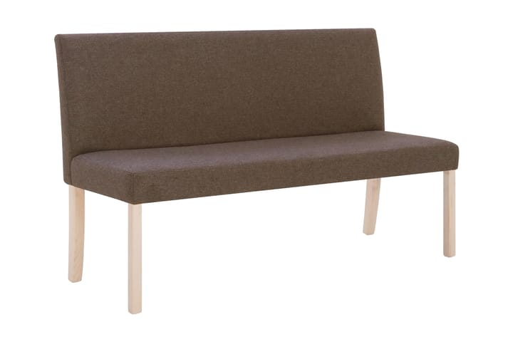 Bänk 139,5 cm polyester brun - Brun - Möbler - Fåtölj & stolar - Sittbänk - Bänk med ryggstöd