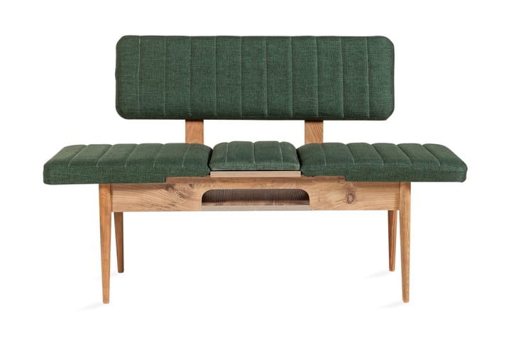 Bänk Vanlandingham 85 cm - Trä|natur|Grön - Möbler - Fåtölj & stolar - Sittbänk - Bänk med ryggstöd