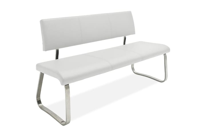 Bänksoffa Arco 3-sits Läder - Vit - Möbler - Fåtölj & stolar - Sittbänk - Bänk med ryggstöd