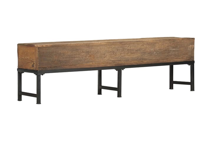Bänk 160 cm massivt återvunnet trä - Brun - Möbler - Fåtölj & stolar - Sittbänk