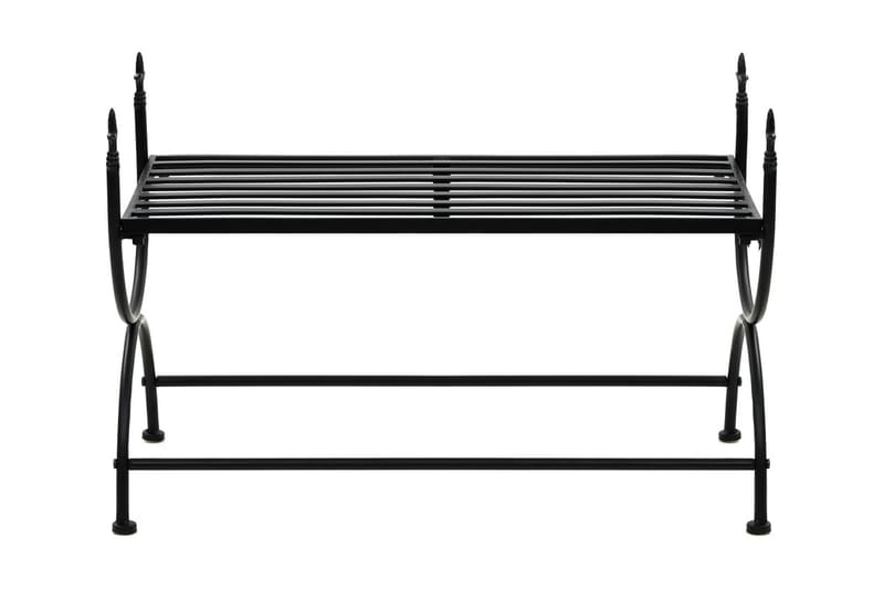 Bänk vintage stil metall 83x42x55 cm svart - Svart - Möbler - Fåtölj & stolar - Sittbänk