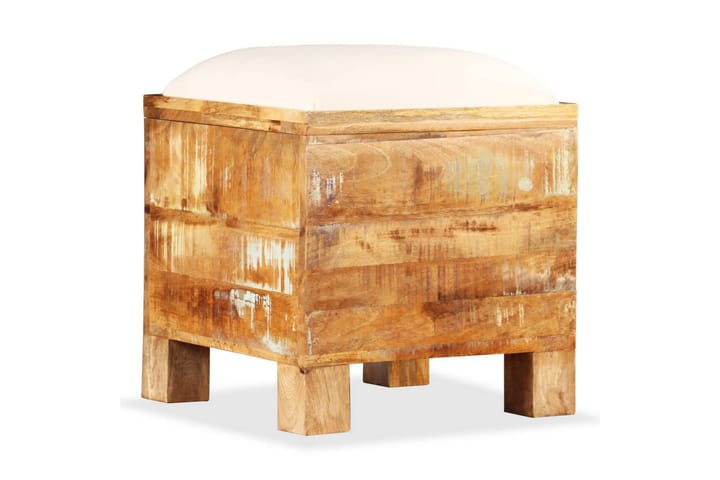 Förvaringsbänk massivt återvunnet trä 40x40x45 cm - Brun - Möbler - Fåtölj & stolar - Sittbänk