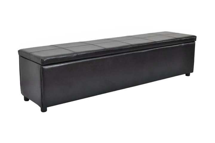 Förvaringsbänk svart 168x44x4 cm - Svart - Möbler - Fåtölj & stolar - Pall & puff - Fotpallar