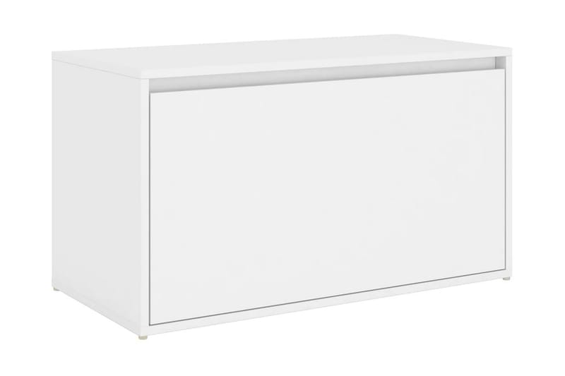 Hallbänk vit 80x40x45 cm spånskiva - Vit - Möbler - Hallmöbler - Hallbänk