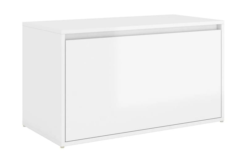 Hallbänk vit högglans 80x40x45 cm spånskiva - Vit - Möbler - Fåtölj & stolar - Sittbänk
