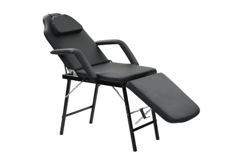 Bärbar behandlingsstol konstläder 185x78x76 cm svart - Svart - Möbler - Fåtölj & stolar - Snurrstol & Gungstol