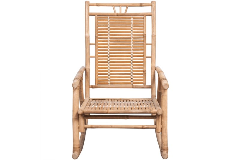 Gungstol med dyna bambu - Vit - Möbler - Fåtölj & stolar - Snurrstol & Gungstol