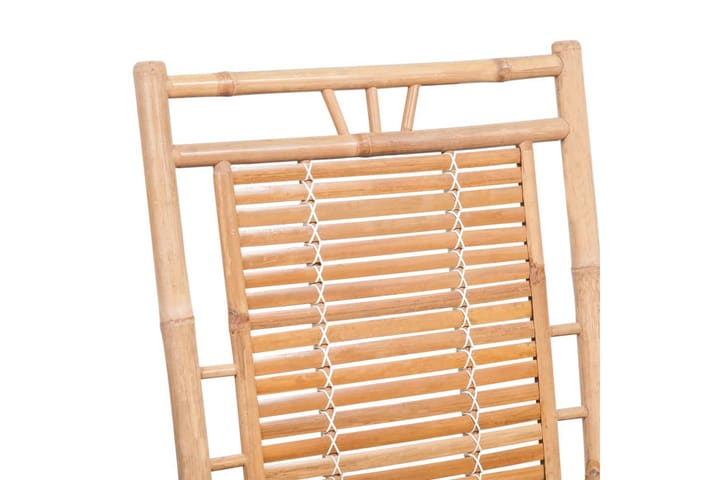 Gungstol med dyna bambu - Vit - Möbler - Fåtölj & stolar - Snurrstol & Gungstol