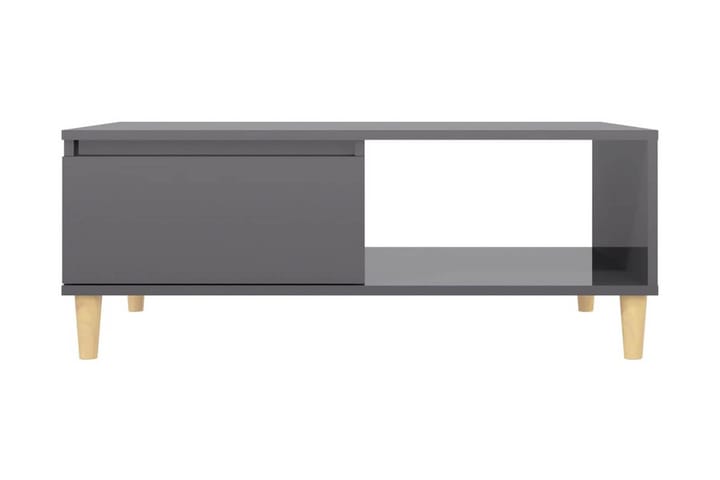 Soffbord grå högglans 90x60x35 cm spånskiva - Grå - Möbler - Bord - Soffbord