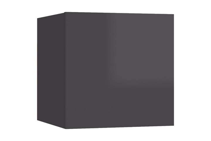 Väggmonterade tv-skåp 4 st grå högglans 30,5x30x30 cm - Grå - Möbler - TV- & Mediamöbler - TV-bänk & mediabänk