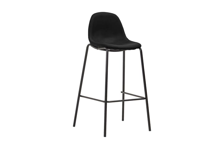 Barstolar 6 st svart tyg - Svart - Möbler - Fåtölj & stolar - Barstol & barpall