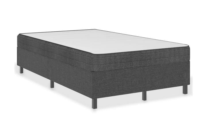 Resårsäng mörkgrå tyg 120x200 cm - Grå - Möbler - Säng - Sängram & sängstomme