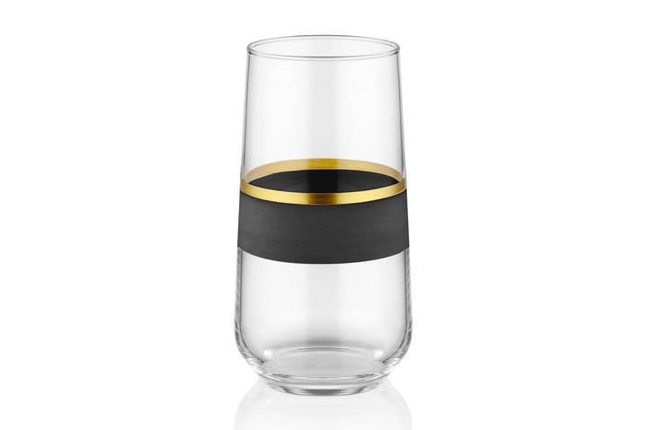 Highballglas - Svart/Guld - Servering & matlagning - Glas - Vattenglas
