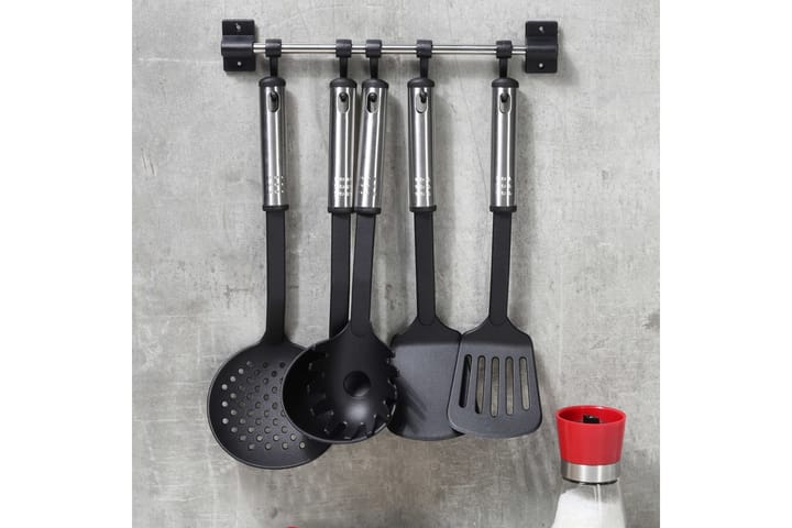 HI Köksredskapsset 6 delar svart och silver - Flerfärgad - Servering & matlagning - Köksredskap & kökstillbehör - Slev & sked
