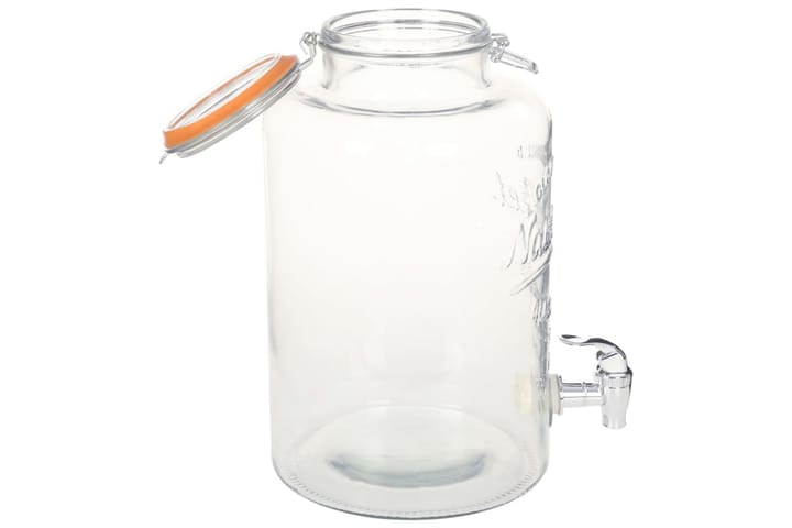 Glasbehållare XXL med tappkran transparent 8 L - Transparent - Servering & matlagning - Köksredskap & kökstillbehör