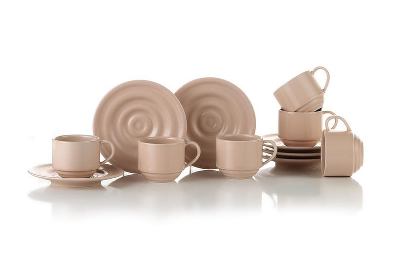 Kaffeservis 12-pack - Rosa - Servering & matlagning - Muggar & koppar - Kaffekopp & kaffemugg