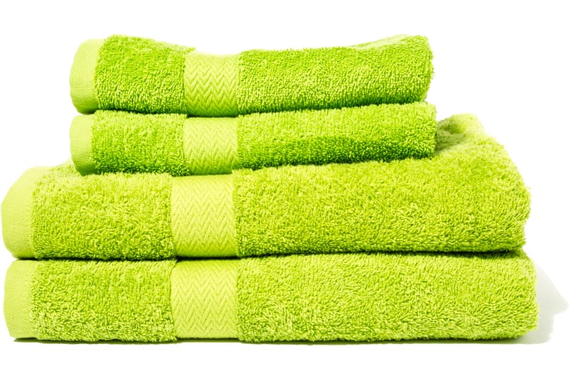 Frottéset Queen Anne Äppelgrön 2st 50x30 cm och 2st 130x65 c - Äppelgrön - Textil & mattor - Badrumstextil - Handduk