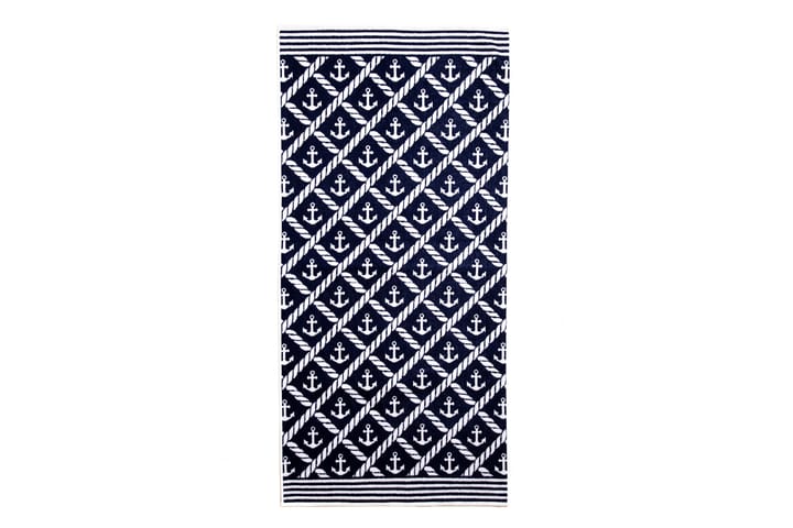 Ankarhandduk 70x140cm Mörkblå/Vit - Textil & mattor - Badrumstextil
