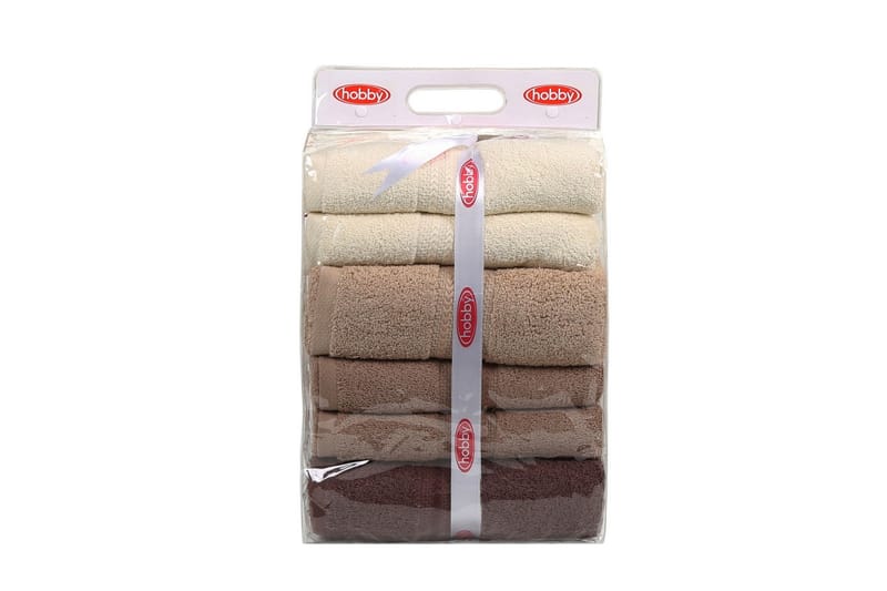 Badhandduk Hobby 70x140 cm 2-pack - Creme/Beige/Brun - Textil & mattor - Badrumstextil
