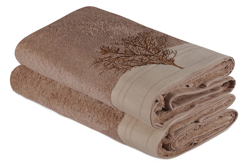 Badhandduk Hobby 70x140 cm 2-pack - Ljusbrun|Creme - Textil & mattor - Badrumstextil