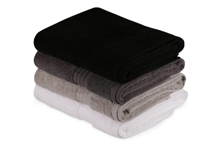 Badhandduk Hobby 70x140 cm 2-pack - Vit|Grå|Mörkgrå|Svart - Textil & mattor - Badrumstextil