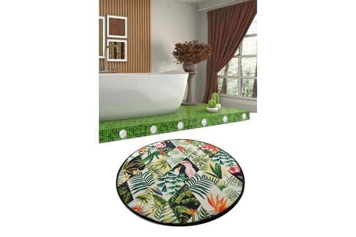 Badmatta Chilai Home 100 Rund - Flerfärgad - Textil & mattor - Badrumstextil