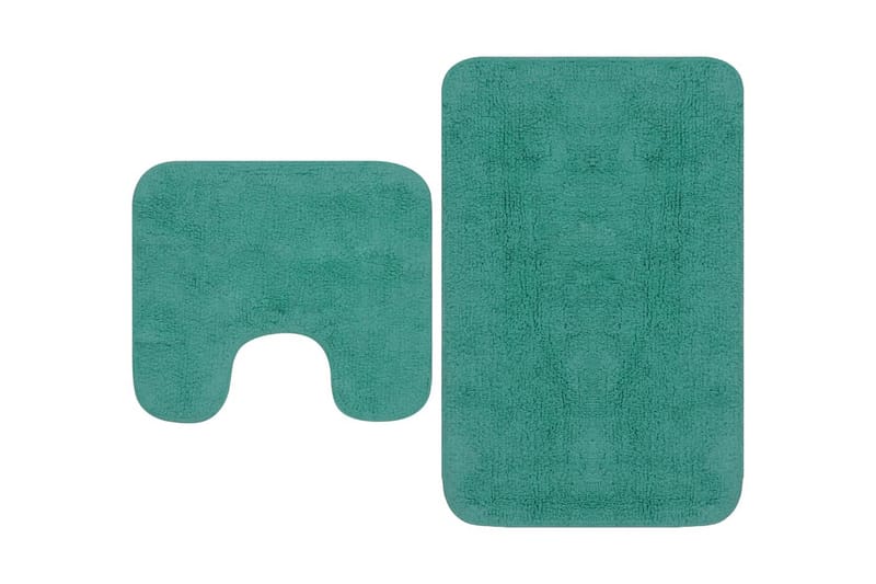 Badrumsmattor 2 st tyg turkos - Blå/Grön - Textil & mattor - Badrumstextil
