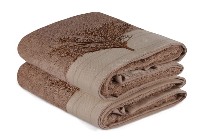Handduk Hobby 50x90 cm 2-pack - Ljusbrun|Creme - Textil & mattor - Sängkläder