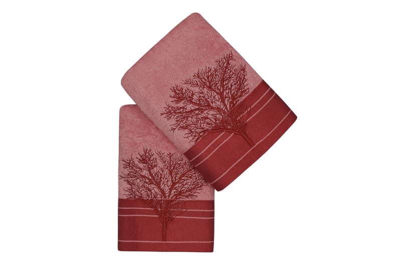 Handduk Hobby 50x90 cm 2-pack - Ljusrosa|Röd - Textil & mattor - Badrumstextil