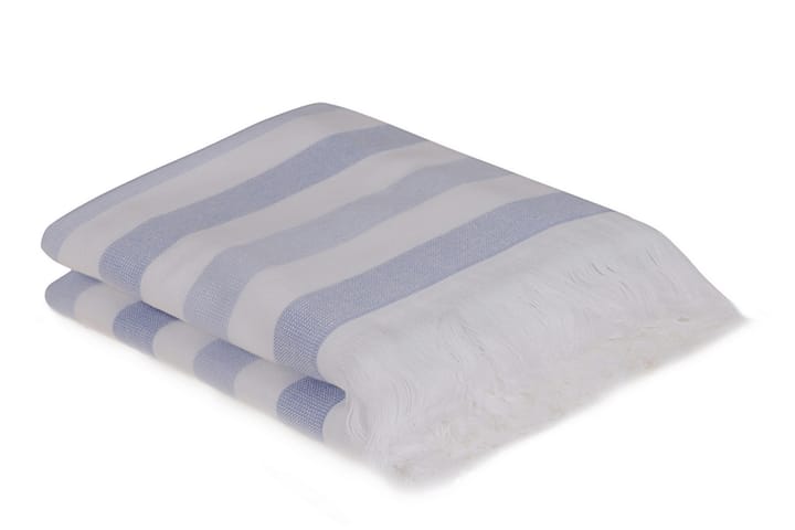 Handduk Rhuddlan 2-pack - Blå/Vit - Textil & mattor - Badrumstextil
