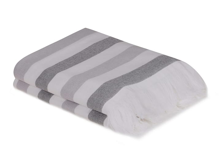 Handduk Rhuddlan 2-pack - Grå/Vit - Textil & mattor - Badrumstextil