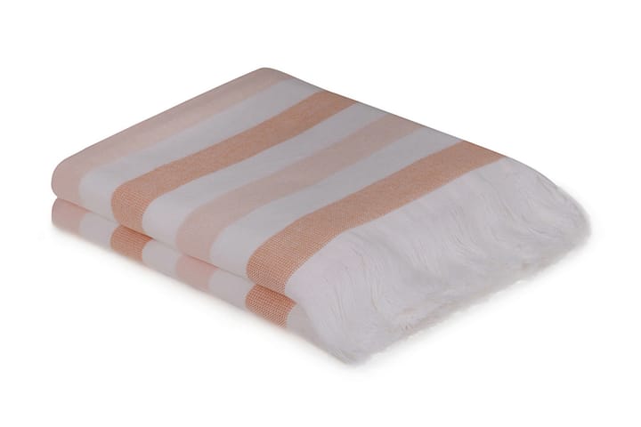 Handduk Rhuddlan 2-pack - Rosa/Vit - Textil & mattor - Badrumstextil