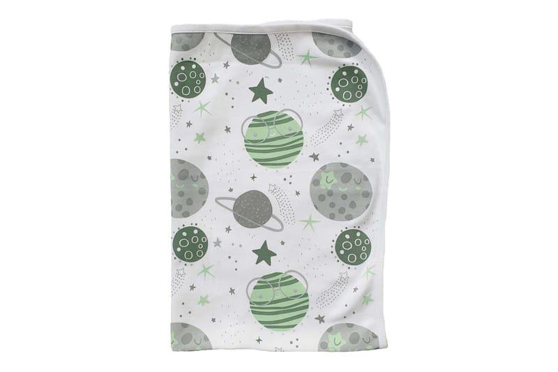 Babyfilt moon green eko - Grön - Textil & mattor - Barntextilier - Barnfilt & babyfilt