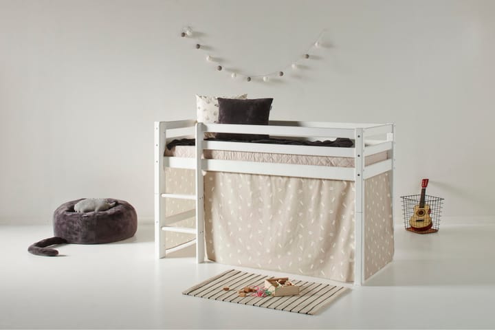 Draperi för våningssäng Sandbacken 160 cm - Silver - Textil & mattor - Barntextilier - Barngardiner