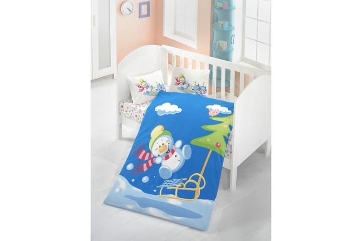 Bäddset Victoria Baby 4-dels Ranforce - Blå|Vit|Multi - Textil & mattor - Barntextilier - Sängkläder barn - Bäddset barn