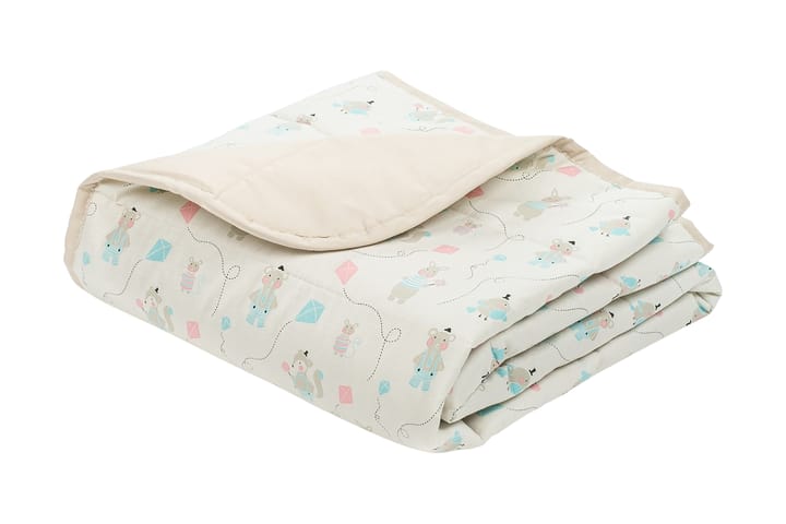 Barntäcke Leija 115x150 cm Blå-Rosa - Textil & mattor - Sängkläder