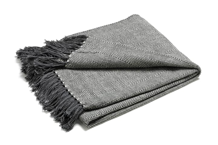 Etol Pläd Fishbone 130x170 cm - Grå|Natur - Textil & mattor - Filt & pläd