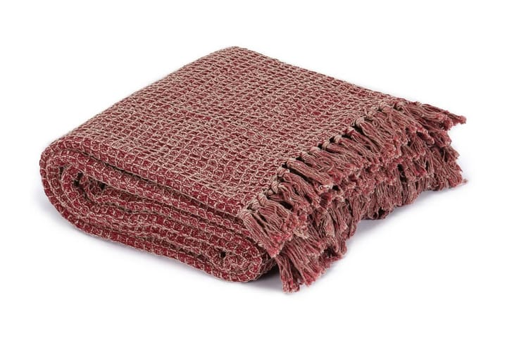 Filt bomull 220x250 cm vinröd - Röd - Textil & mattor - Filt & pläd