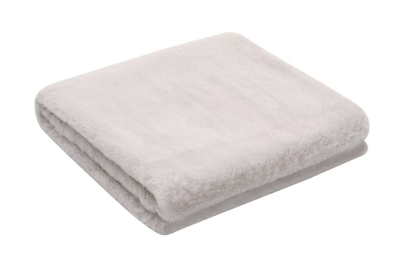 Pläd 100x150 cm konstpäls grå - Grå - Textil & mattor - Sängkläder