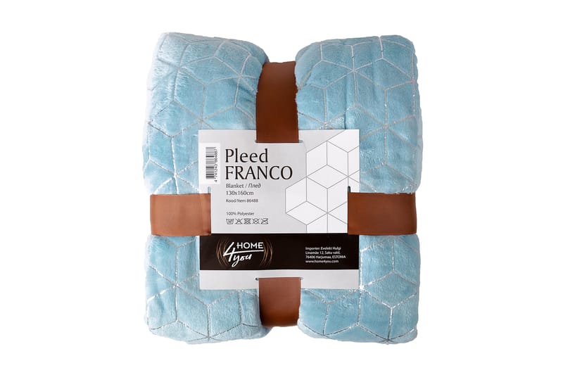 Pläd Franco 130x160cm - Blå/Silver - Textil & mattor - Filt & pläd