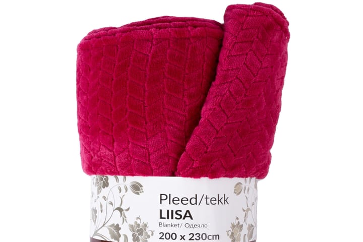 Viltti Liisa XL 200x230 cm Hallon Röd - Textil & mattor - Filt & pläd