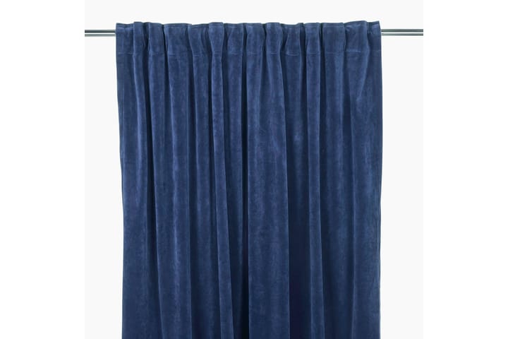 Sammetsgardin Velvet Multibandslängd 2-pack 280 cm Marinblå - Fondaco - Textil & mattor - Sängkläder