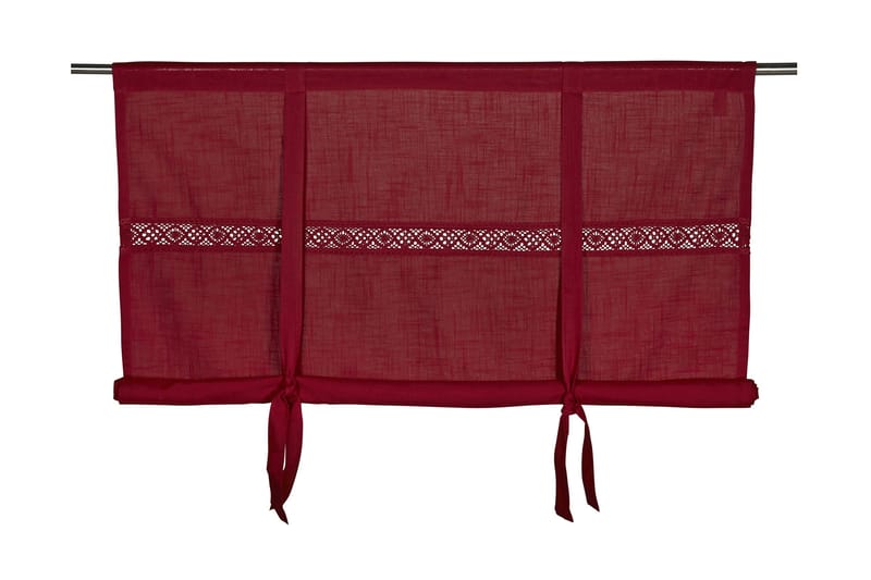Hissgardin Sanna 140x120 cm Röd - Fondaco - Textil & mattor - Gardiner - Gardinlängder - Knytbandslängder