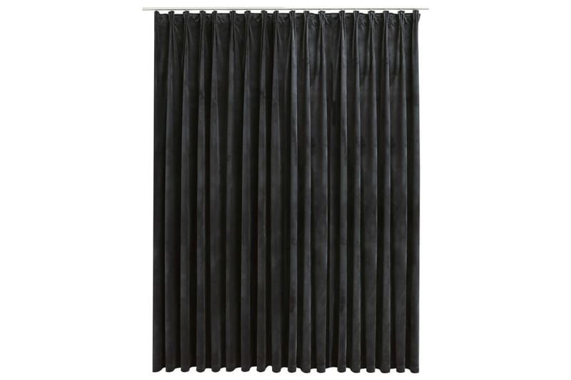 Mörkläggningsgardin med krokar sammet antracit 290x245 cm - Antracit - Textil & mattor - Gardiner - Mörkläggningsgardiner