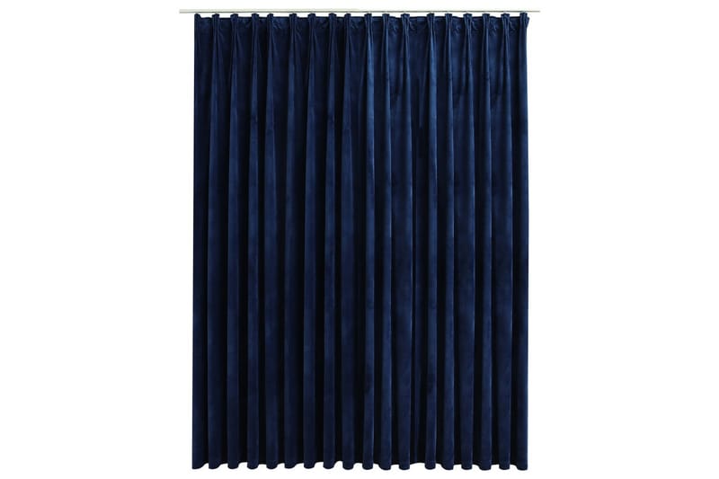 Mörkläggningsgardin med krokar sammet mörkblå 290x245 cm - Blå - Textil & mattor - Gardiner - Mörkläggningsgardiner