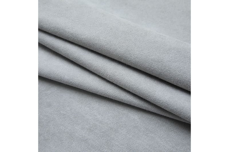 Mörkläggningsgardiner med krokar 2 st grå 140x225 cm - Mocka/Grå - Textil & mattor - Gardiner - Mörkläggningsgardiner