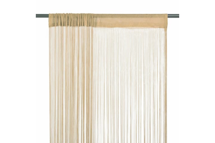 Trådgardiner 2 st 100x250 cm beige - Beige - Textil & mattor - Gardiner - Mörkläggningsgardiner