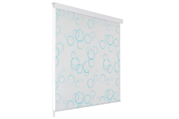 Rullgardin för dusch 120x240 cm bubbla - Vit - Textil & mattor - Badrumstextil