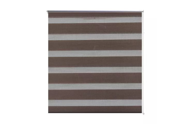Rullgardin randig brun 120 x 175 cm transparent - Brun - Textil & mattor - Gardiner - Rullgardin