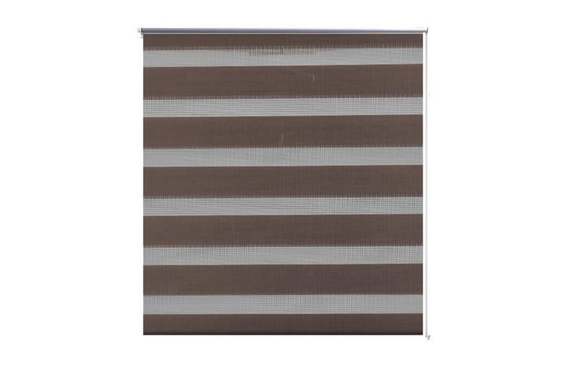 Rullgardin randig brun 140x175 cm transparent - Brun - Textil & mattor - Gardiner - Rullgardin